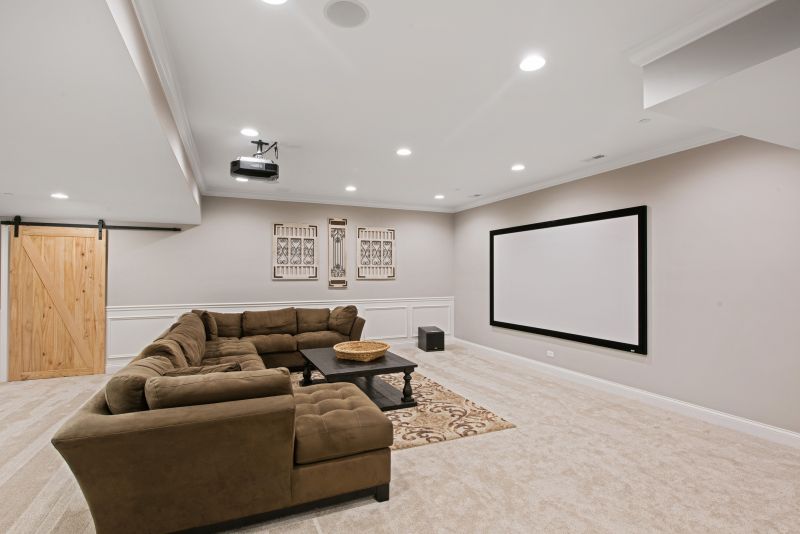 Finished Basement with Entertainment Area